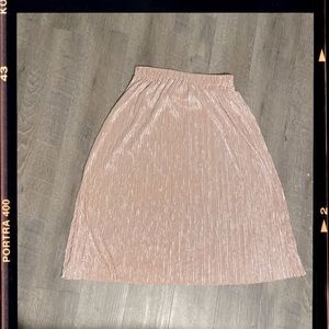 Pink sparkly tee-length skirt